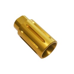 AR-10/LR-308 Flash Can Muzzle Brake - Aluminum - Gold 