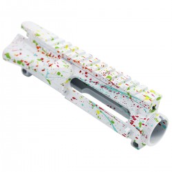 CERAKOTE SPLATTER| AR-15 MIL-SPEC UPPER RECEIVER -BASE BRIGHT WHITE- PATTERN- RGB-RED-PNK-ORG-LEM-ZBG- MADE IN U.S.A CERAKOTE SPLATTER| AR-15 MIL-SPEC UPPER RECEIVER -BASE BRIGHT WHITE- PATTERN- RGB-RED-PNK-ORG-LEM-ZBG- MADE IN U.S.A