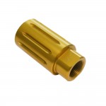 AR-10/LR-308 Flash Can Muzzle Brake - Aluminum - Gold 