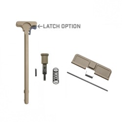 AR-10/LR-308 Standard Charging Handle with Forward Assist and Ejection Cover Door Cerakote FDE LATCH OPTION AR-10/LR-308 Standard Charging Handle with Forward Assist and Ejection Cover Door Cerakote FDE LATCH OPTION