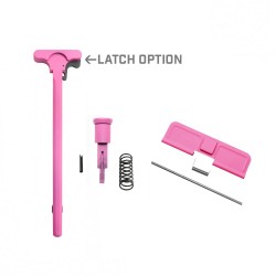 AR-10/LR-308 Standard Charging Handle with Forward Assist and Ejection Cover Door Cerakote PINK LATCH OPTION AR-10/LR-308 Standard Charging Handle with Forward Assist and Ejection Cover Door Cerakote PINK LATCH OPTION