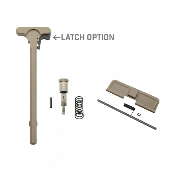 AR-15 Charging Handle Forward Assist and Ejection Cover Door COMBO Cerakote FDE with LATCH OPTION