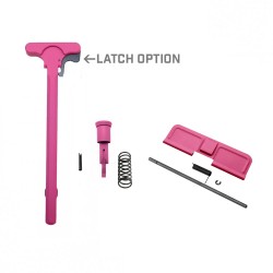 AR-15 Charging Handle Forward Assist and Ejection Cover Door COMBO Cerakote Pink with LATCH OPTION