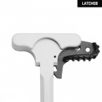 AR-10/LR-308 Tactical Charging Handle - Cerakote Bright White - with LATCH OPTION