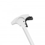 AR-15 Tactical "TALON" Style Charging Handle w/ Oversized Latch Non-Slip - Bright White