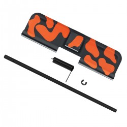 CERAKOTE CAMO| AR-15 Ejection Port Cover | Dust Cover Assembly| Black and Hunter Orange CERAKOTE CAMO| AR-15 Ejection Port Cover | Dust Cover Assembly| Black and Hunter Orange