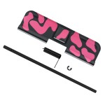 CERAKOTE CAMO| AR-15 Ejection Port Cover | Dust Cover Assembly| Black and Pink