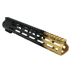 CERAKOTE GRADIENT| AR-15 ANGLE CUT CLAMP ON M-LOK HANDGUARD-BASE BLACK- GRADIENT- GOLD -MADE IN U.S.A- 12 INCH CERAKOTE GRADIENT| AR-15 ANGLE CUT CLAMP ON M-LOK HANDGUARD-BASE BLACK- GRADIENT- GOLD -MADE IN U.S.A- 12 INCH