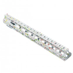 CERAKOTE SPLATTER| AR-15 ANGLE CUT CLAMP ON M-LOK HANDGUARD-BASE WHI- PATTERN-RGB-RED-PNK-ORG-LEM-ZBG- MADE IN U.S.A- 15 INCH 