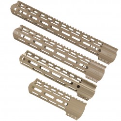 AR-15 Custom USA Made M-Lok Super Slim Light Free Float Handguard - Cerakote FDE (LENGTH OPTION)