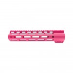 AR-15 Custom USA Made M-Lok Super Slim Light Free Float Handguard - Cerakote Pink (LENGTH OPTION)