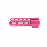 AR-15 Custom USA Made M-Lok Super Slim Light Free Float Handguard - Cerakote Pink (LENGTH OPTION)
