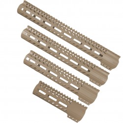 AR-15 M-LOK Super Slim Free Float Handguard - Cerakote FDE (OPTIONS AVAILABLE)