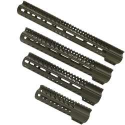 AR-15 M-LOK Super Slim Free Float Handguard - Cerakote ODG (OPTIONS AVAILABLE)