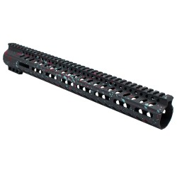 Cerakote Splatter| AR-15 M-LOK  15 Inch Super Slim Free Float Handguard - Base Sniper Gray- Pattern- Red- Pink- Robins Egg- Made in U.S.A