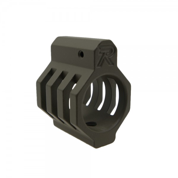 .750 Low Profile Steel Gas Block Caged with Roll Pins & Wrench -Cerakote OD Green (MADE IN USA)