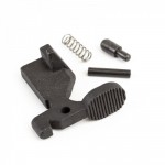 AR-15 Lower Receiver Parts Kit W/ Overmolded Rubber Pistol Grip- Black 