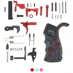 AR-15 Lower Parts Kit w/ Cerakote SGY Splatter Grip (COLOR OPTION)