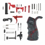 AR-15 Lower Parts Kit w/ Cerakote SGY Splatter Grip (COLOR OPTION)