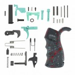 AR-15 Lower Parts Kit w/ Cerakote SGY Splatter Grip (COLOR OPTION)