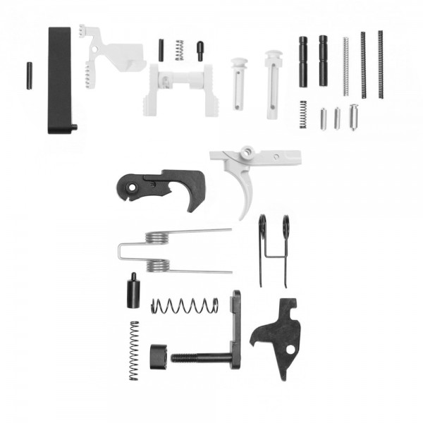 CERAKOTE BRIGHT WHITE | AR-15 Lower Receiver Parts Kit (Without Grip & Screw) 