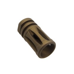 A2 Muzzle Brake for 1/2"x28 Pitch - 5 Ports - Cerakote Brunt Bronze