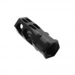AR-10/ LR 308 Hexagon Muzzle Brake 5/4x24" Black Nitride (Made in USA)
