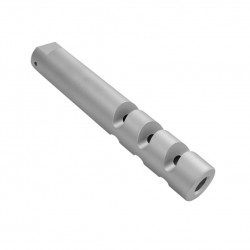 AR-15/.223/5.56 6" Muzzle Brake with Six Ports for 1/2"x28 Pitch -Silver