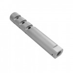 AR-15/.223/5.56 6" Muzzle Brake with Six Ports for 1/2"x28 Pitch -Silver