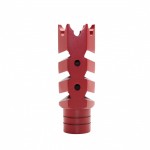 AR-15/.223/5.56 Shark Muzzle Brake 1/2x28 Pitch Thread - Cerakote Red
