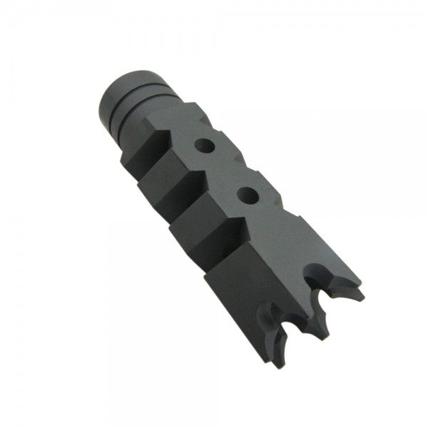AR-15/.223/5.56 Shark Muzzle Brake 1/2x28 Pitch Thread - Cerakote Sniper Gray