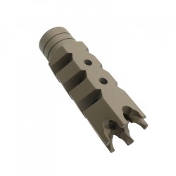 AR-10/LR-308 "Shark" Custom Muzzle Brake 5/8x24 Pitch Thread - Cerakote FDE