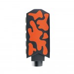 CERAKOTE CAMO| AR-15/.223/5.56 Barrett Style "Tanker" Extended Length Muzzle Brake with Jam Nut| Black and Hunter Orange