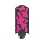 CERAKOTE CAMO| AR-15/.223/5.56 Barrett Style "Tanker" Extended Length Muzzle Brake with Jam Nut| Black and Pink