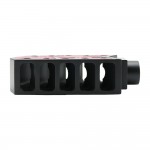 CERAKOTE CAMO| AR-15/.223/5.56 Barrett Style "Tanker" Extended Length Muzzle Brake with Jam Nut| Black and Pink