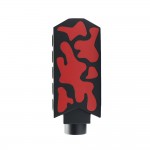 CERAKOTE CAMO| AR-15/.223/5.56 Barrett Style "Tanker" Extended Length Muzzle Brake with Jam Nut| Black and Red