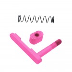 Magazine Catch Assembly w/Button and Spring–Cerakote Pink