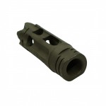 AR-15 Custom ported muzzle brake “The castle” for 1/2x28 pitch -Cerakote OD Green
