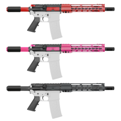 AR-15 5.56 NATO 10'' PISTOL KIT - FORGED UPPER WITH 10'' HANDGUARD- CERAKOTE COLOR ACCENT BUNDLE