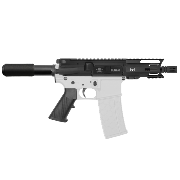 AR-15 5.56 NATO 5'' PISTOL KIT - FORGED UPPER WITH 4'' HANDGUARD OPTIONS- BEWARE