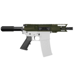 AR-15 5.56 NATO 5'' PISTOL KIT - FORGED UPPER WITH 4'' HANDGUARD- COLOR SET UPPER RECEIVER AND HANDGUARD OPTIONS 