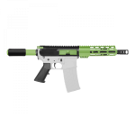 AR-15 5.56 NATO 7'' PISTOL KIT - BILLET UPPER WITH 7'' HANDGUARD- CERAKOTE COLOR ACCENT BUNDLE