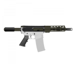 AR-15 5.56 NATO 7'' PISTOL KIT - BILLET UPPER WITH 7'' HANDGUARD- CERAKOTE COLOR ACCENT BUNDLE