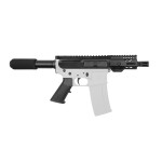 AR-40 4.5" BILLET UPPER RECEIVER PISTOL BUILD KIT W/4" M-LOK HANDGUARD VERSION 2 - BCG-LPK &  Pistol Tube Kit