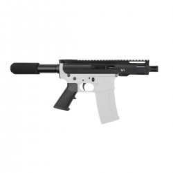AR-40 4.5" SLICK SIDE UPPER RECEIVER PISTOL BUILD KIT W/4" M-LOK HANDGUARD- BCG-LPK &  Pistol Tube Kit