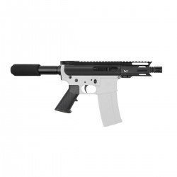 AR-40 4.5" SLICK SIDE UPPER RECEIVER PISTOL BUILD KIT W/4" M-LOK HANDGUARD C CUT- BCG-LPK &  Pistol Tube Kit