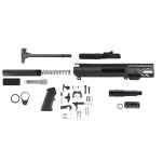 AR-40 4.5" SLICK SIDE UPPER RECEIVER PISTOL BUILD KIT W/4" KEY MOD HANDGUARD VERSION 2 - BCG-LPK &  Pistol Tube Kit