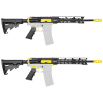 AR-15 5.56 NATO 16" CARBINE KIT WITH 10" OR 12" M LOK HANDGUARD- CERAKOTE LEMON ZEST