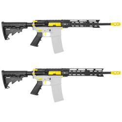 AR-15 5.56 NATO 16" CARBINE KIT WITH 10" OR 12" M LOK HANDGUARD- CERAKOTE LEMON ZEST
