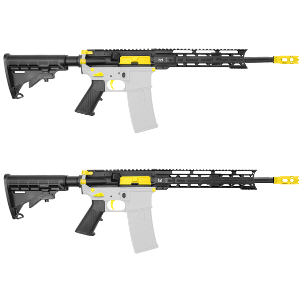 AR-15 5.56 NATO 16" CARBINE KIT WITH 10" OR 12" M LOK HANDGUARD- CERAKOTE LEMON ZEST